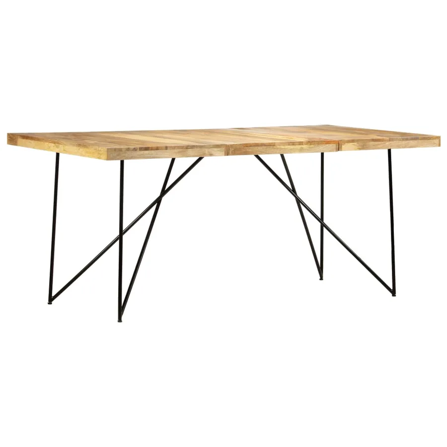 Table à manger 180x90x76 cm Bois de manguier massif - 9