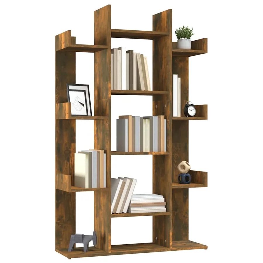 Bibliothèque Chêne fumé 86x25,5x140 cm Bois d'ingénierie - 6