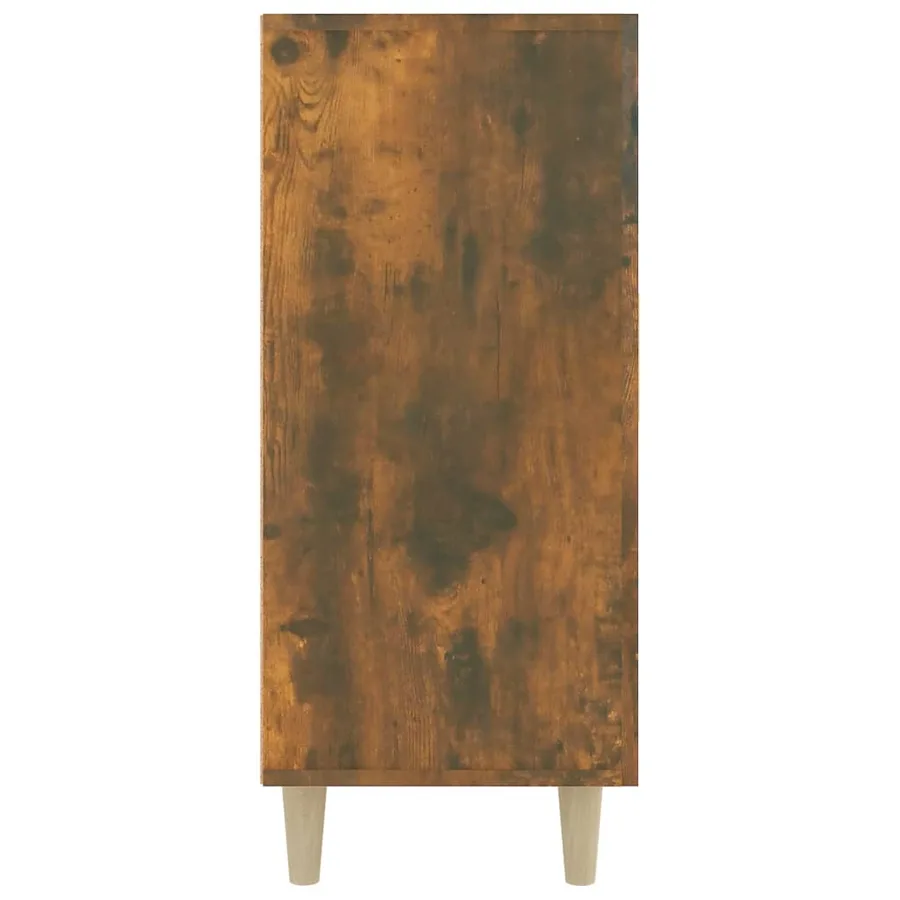 Buffet chêne fumé 90x34x80 cm bois d'ingénierie - 5