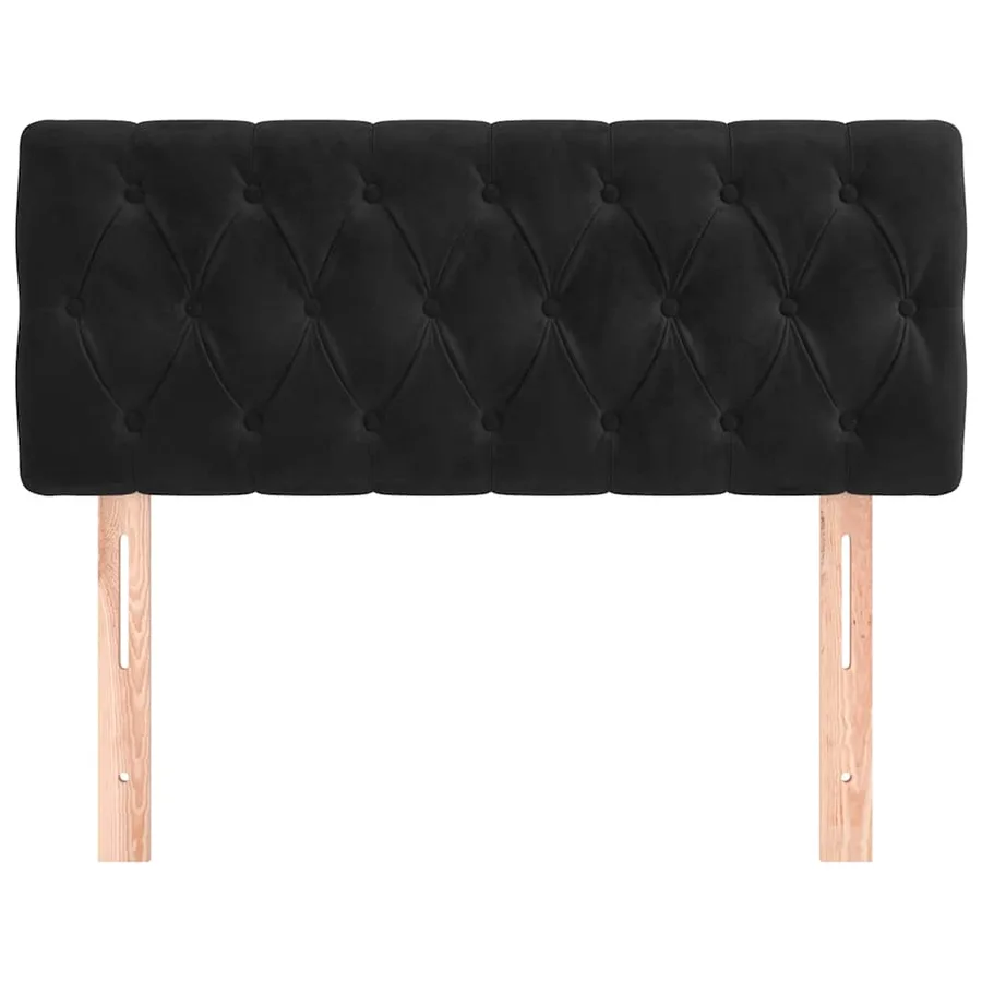 Tête de lit Noir 100x7x78/88 cm Velours - 3