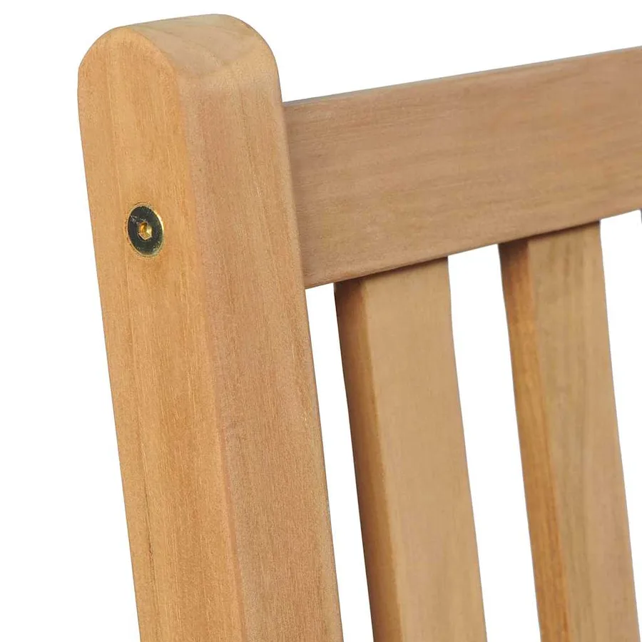 Chaises de jardin lot de 4 et coussins rouge bois teck solide - 4