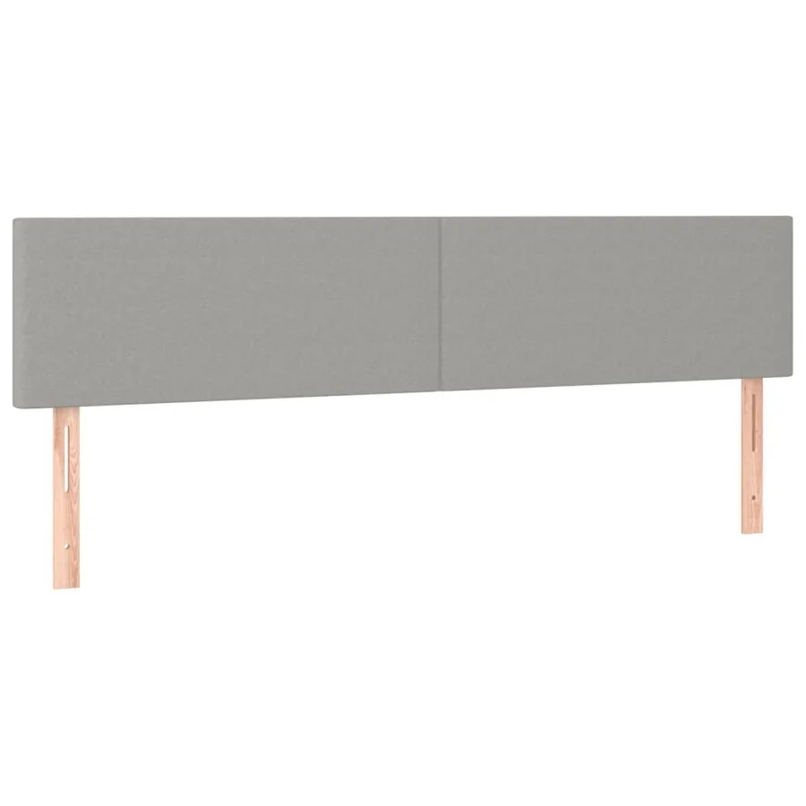 Sommier à lattes de lit matelas LED Gris clair 200x200 cm Tissu - 7