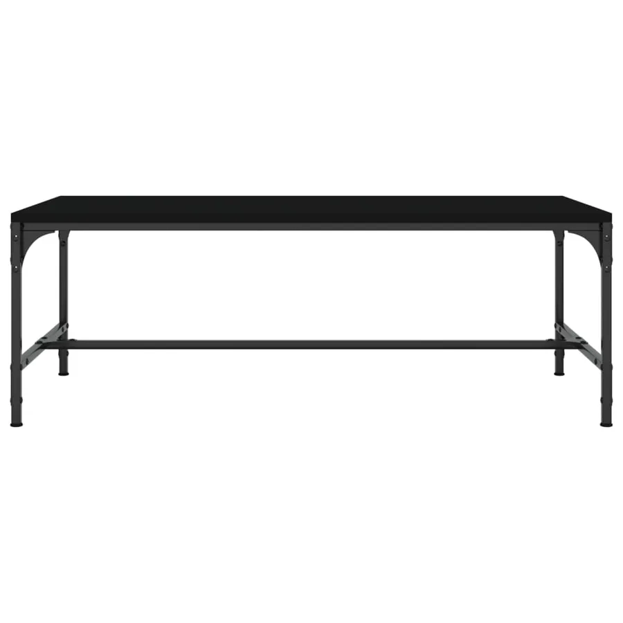 Table basse Noir 100x50x35 cm Bois d'ingénierie - 4