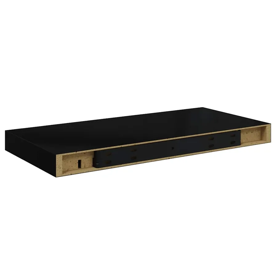 Étagères murales flottantes 4 pcs noir 50x23,5x3,8 cm MDF - 9