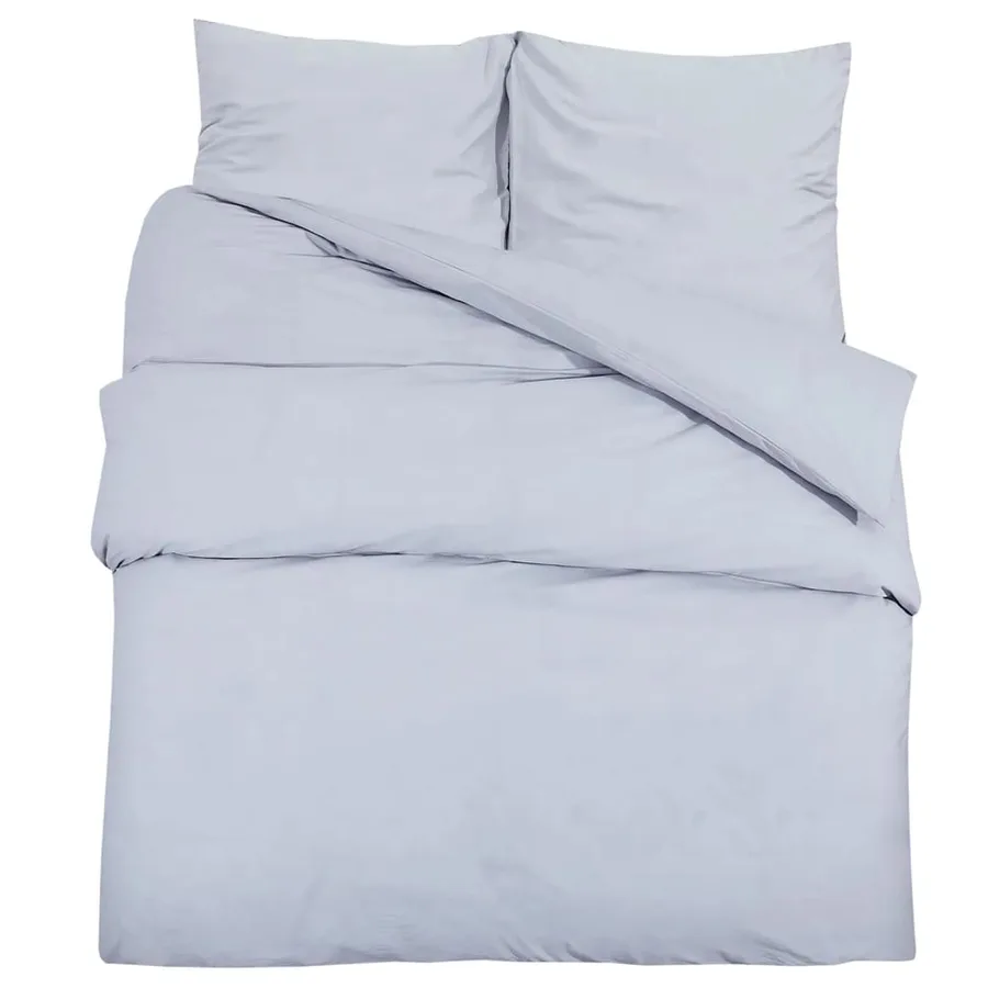 Ensemble de housse de couette Gris 200x220 cm Coton - 2