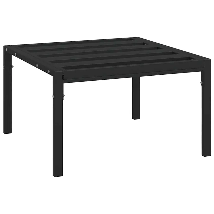 Tabourets de jardin et coussins sable lot de 2 60x60x35cm acier - 5