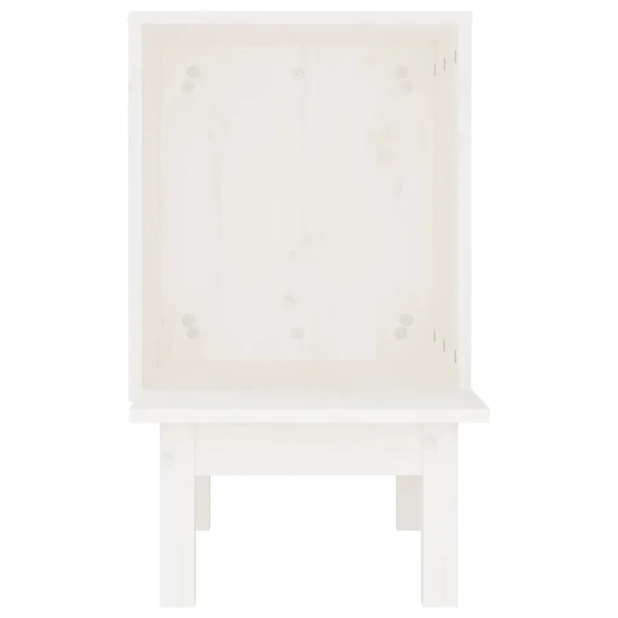 Maison pour chat Blanc 60x36x60 cm Bois de pin massif - 4