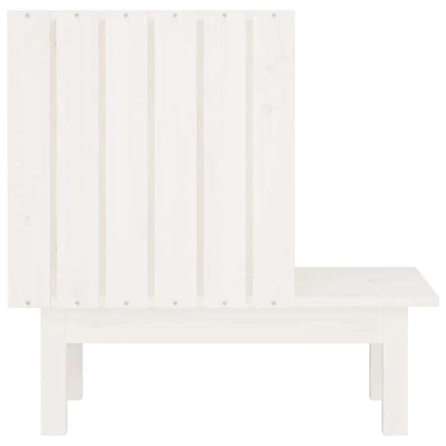 Maison pour chat Blanc 60x36x60 cm Bois de pin massif - 5