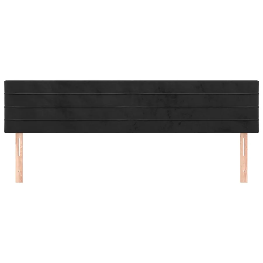Têtes de lit Noir 180 x 5 x 78/88 cm Velours - 3