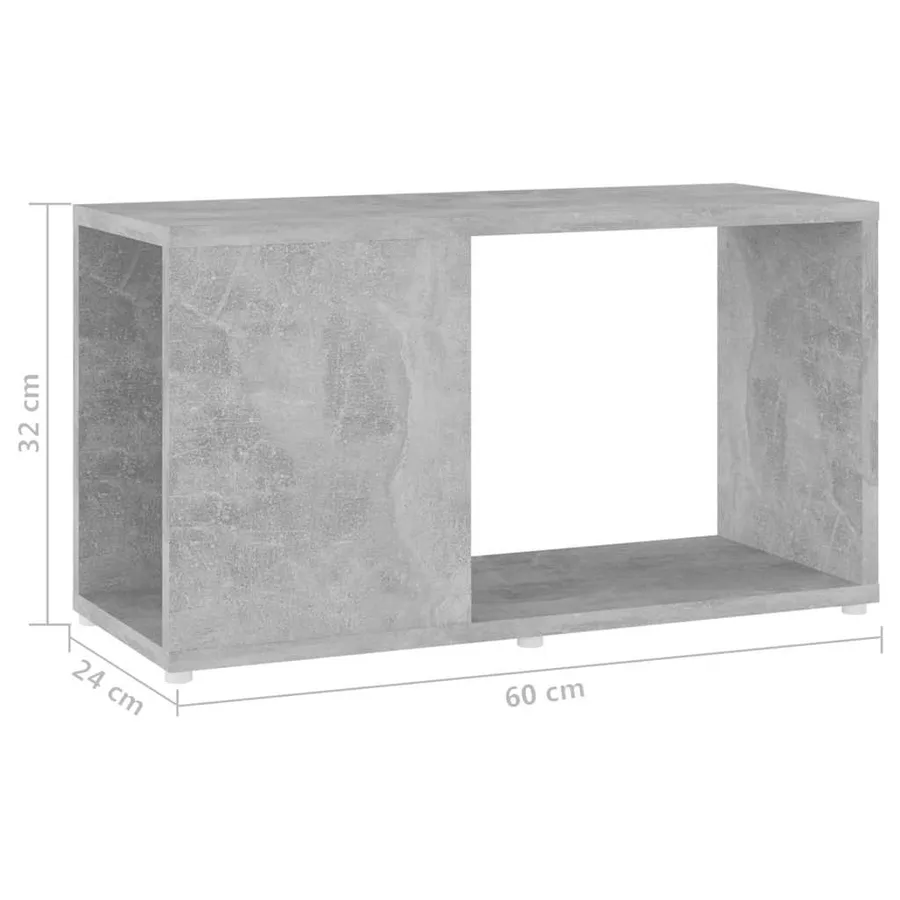 Meuble TV Gris béton 60x24x32 cm Bois d'ingénierie - 6