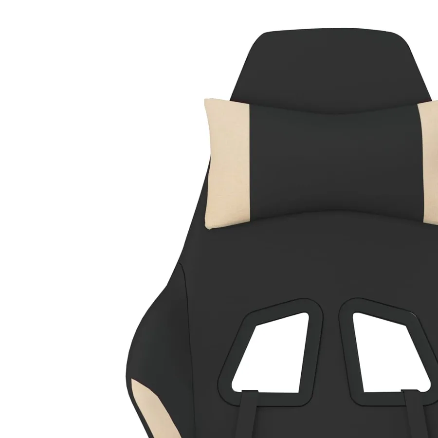 Chaise de jeu Noir et crème Tissu - 11