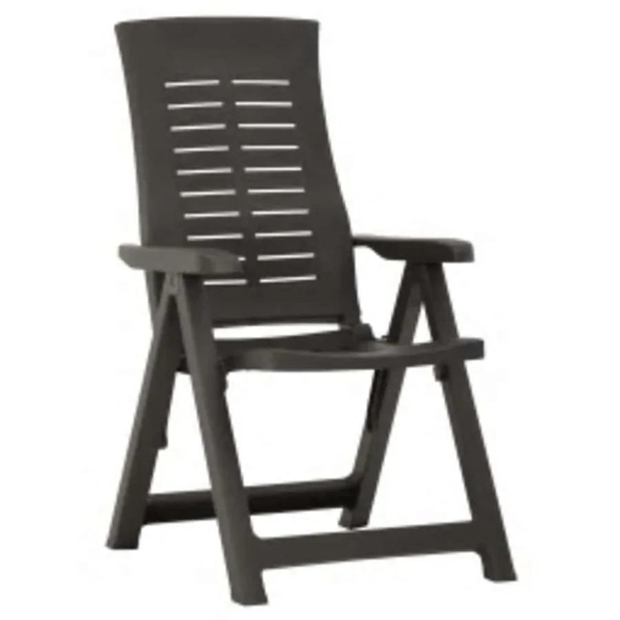 Chaises inclinables de jardin lot de 2 Plastique Anthracite - 2