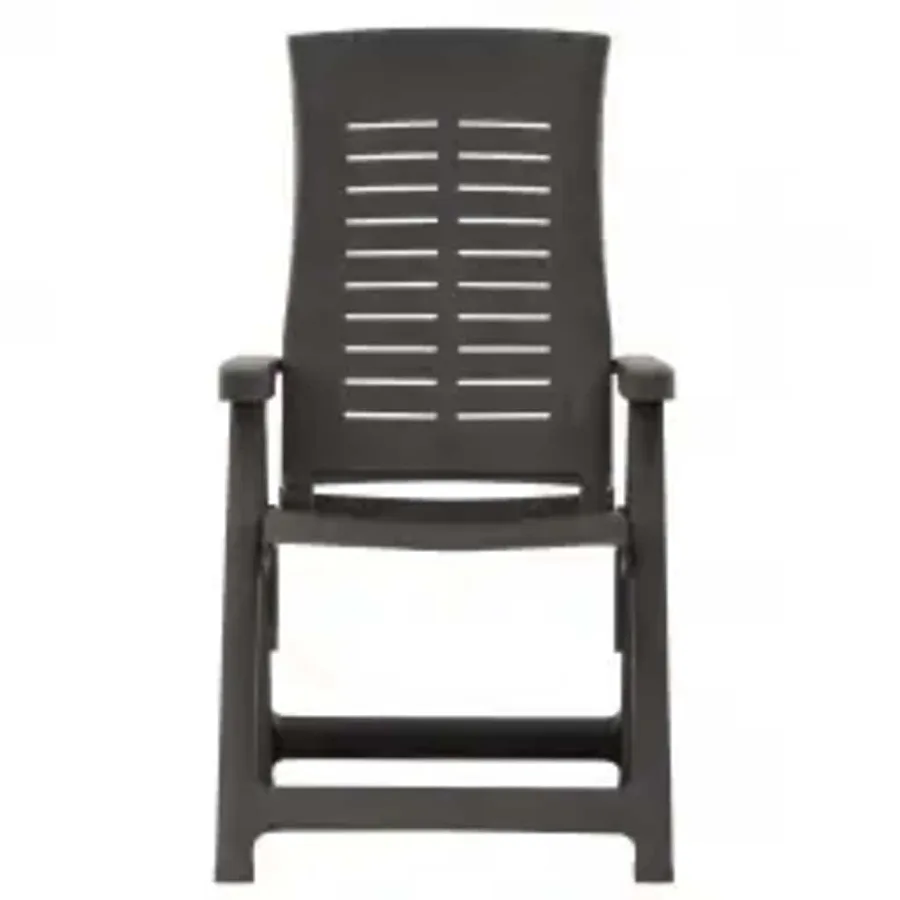 Chaises inclinables de jardin lot de 2 Plastique Anthracite - 3