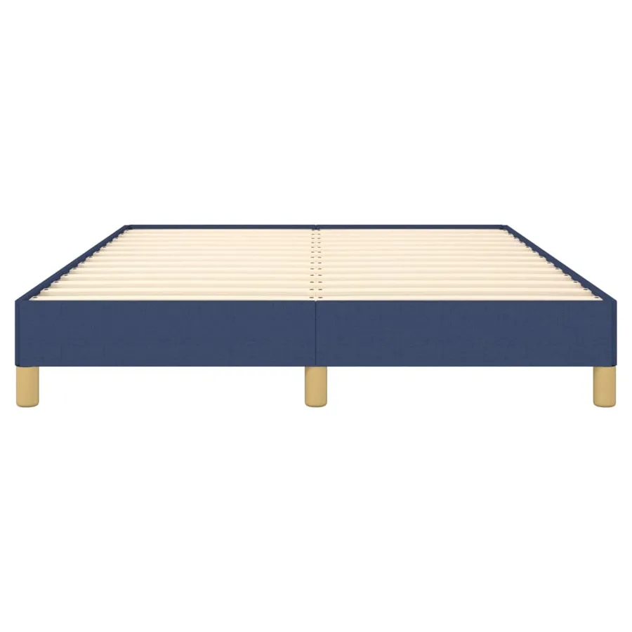 Cadre de lit sans matelas bleu 140x200 cm tissu - 5