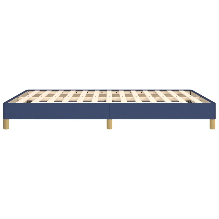 Cadre de lit sans matelas bleu 140x200 cm tissu - 6
