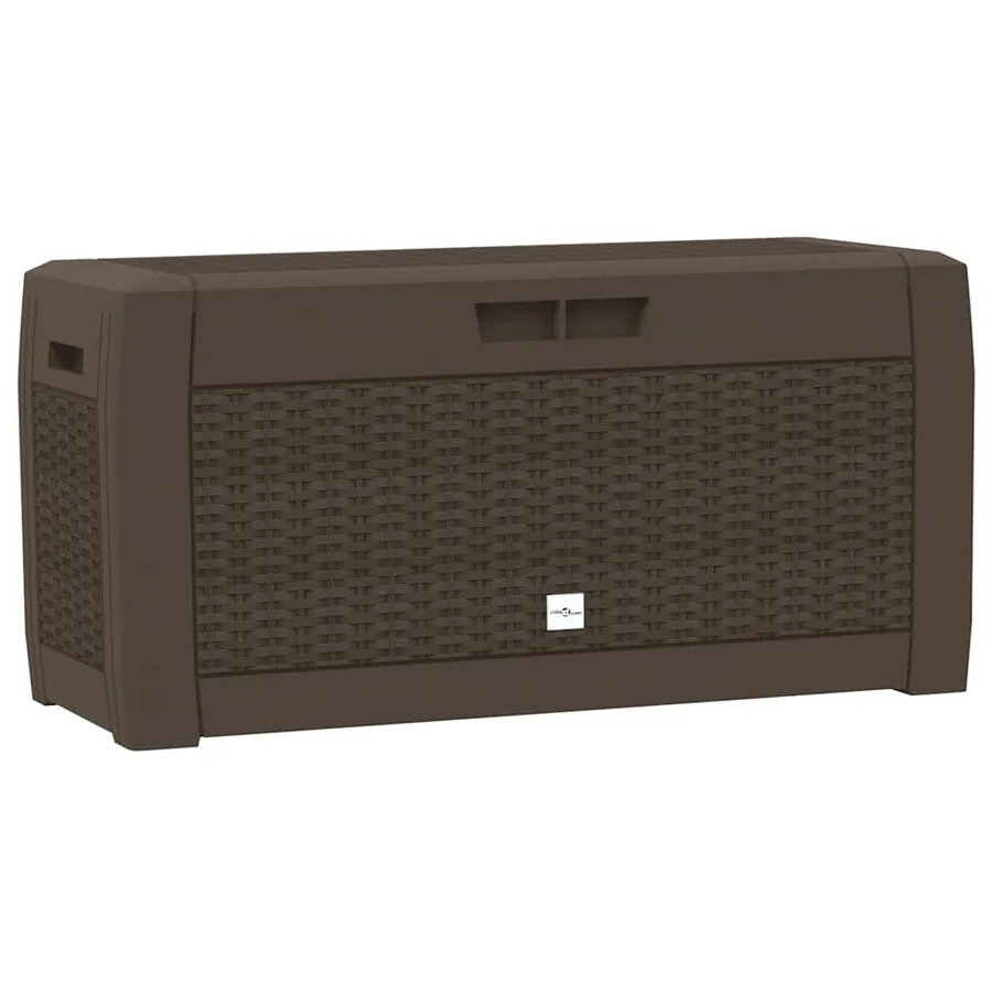 Boîte de stockage de jardin Marron 119x48x60 cm Polypropylène - 2