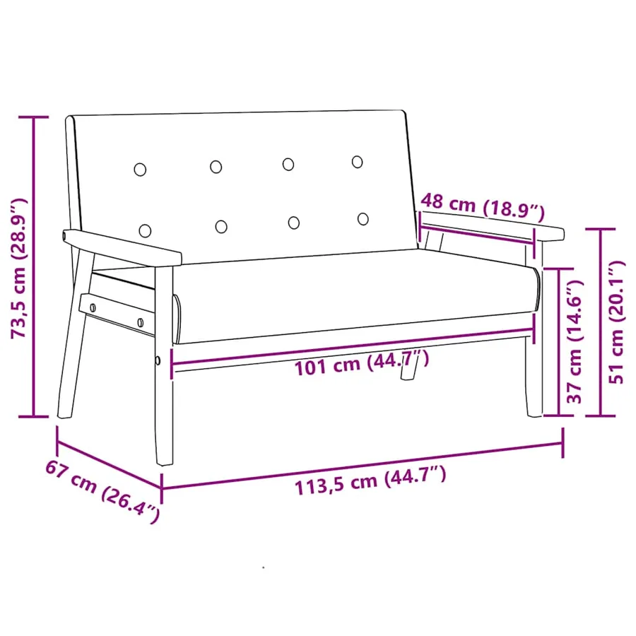 Ensemble de canapés 2 pcs Noir Similicuir - 12