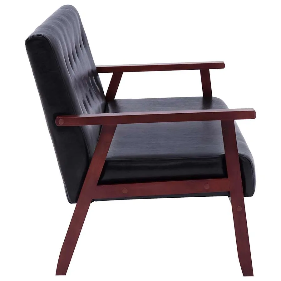 Ensemble de canapés 2 pcs Noir Similicuir - 5