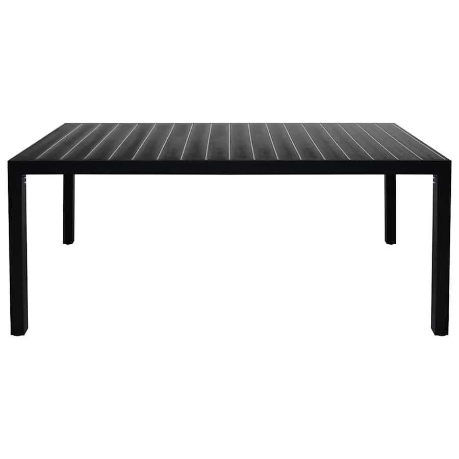 Ensemble à manger de jardin 9 pcs noir et marron - 10