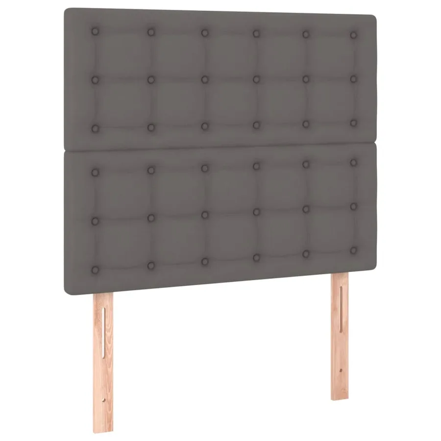 Sommier à lattes de lit avec matelas et LED Gris 90x200 cm - 7