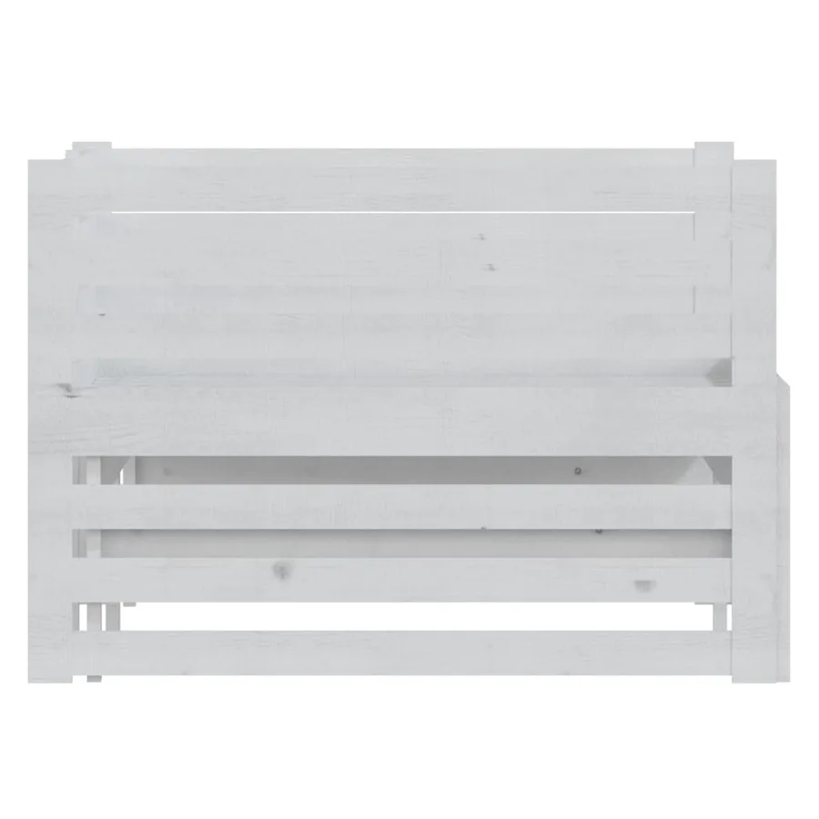 Lit coulissant sans matelas blanc 2x(90x200) cm - 8
