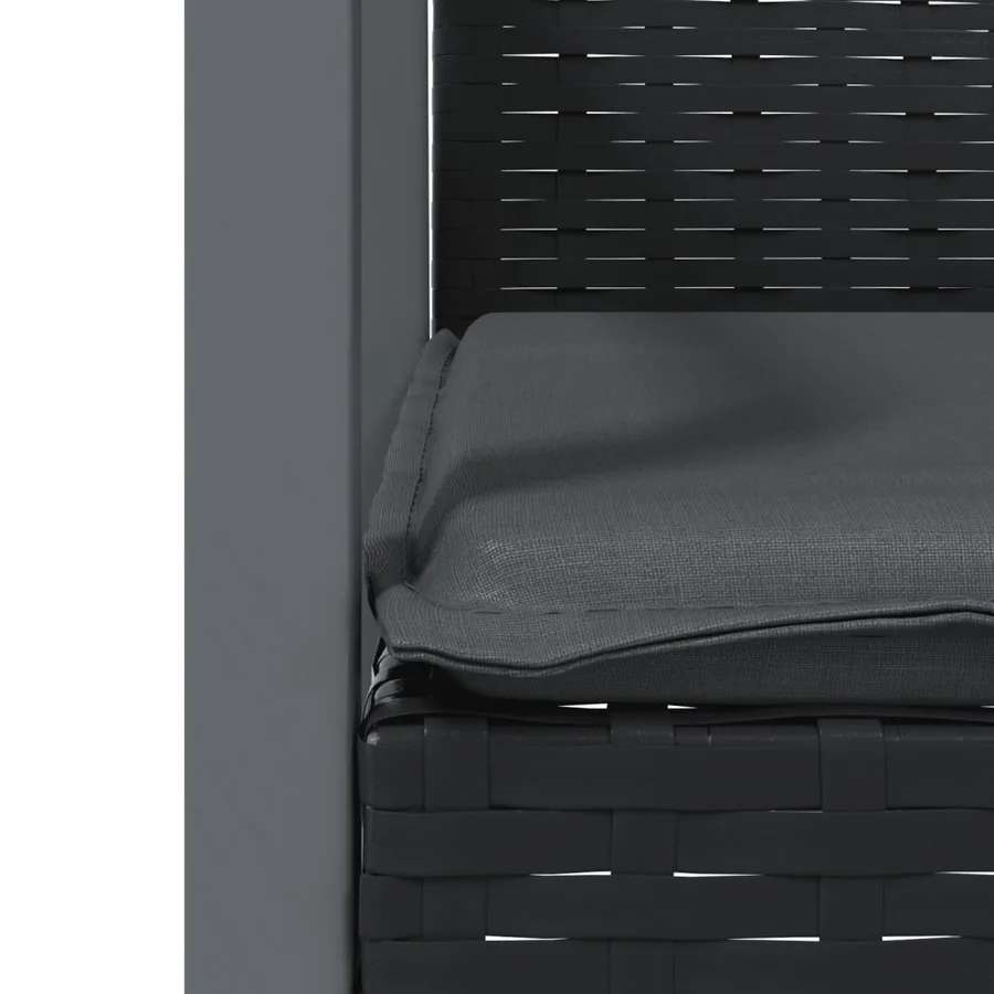 Ensemble à manger de jardin 7 pcs coussins résine tressée acier - 7
