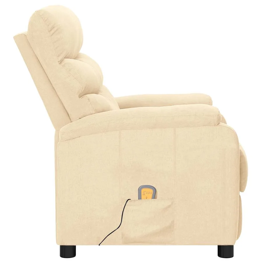 Fauteuil de massage Crème Tissu - 3
