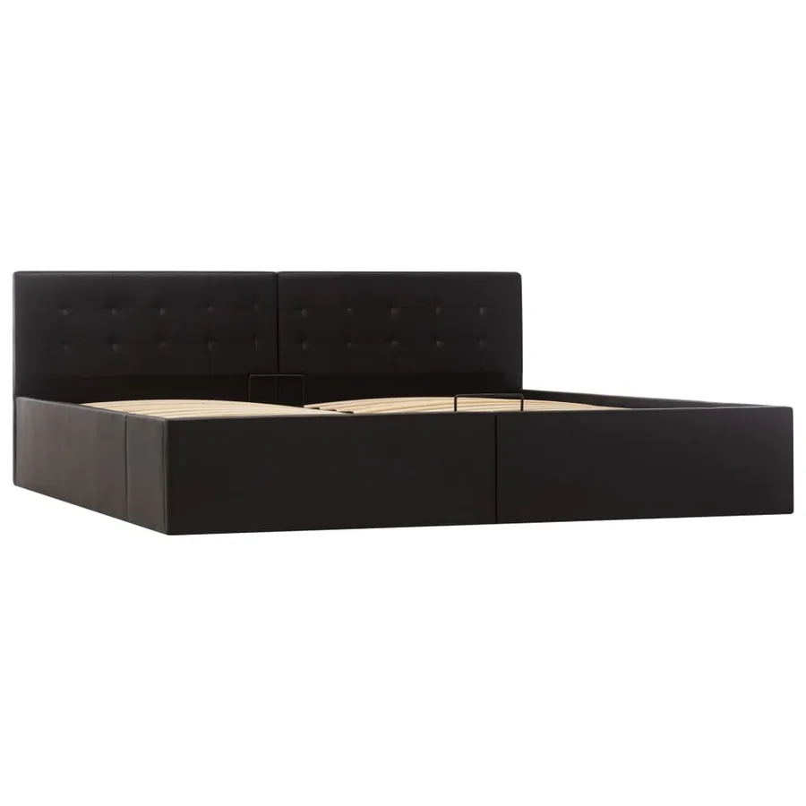 Cadre de lit avec rangement hydraulique Similicuir 180x200 cm - 2