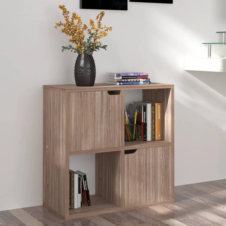 Bibliothèque Chêne Sonoma gris 60x27,5x59,5cm Bois d’ingénierie - 3