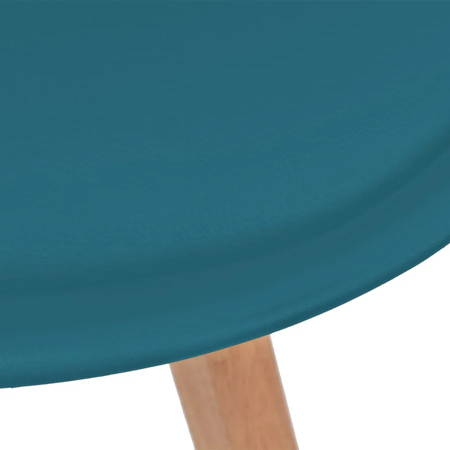 Chaises à manger lot de 2 Turquoise Plastique - 5
