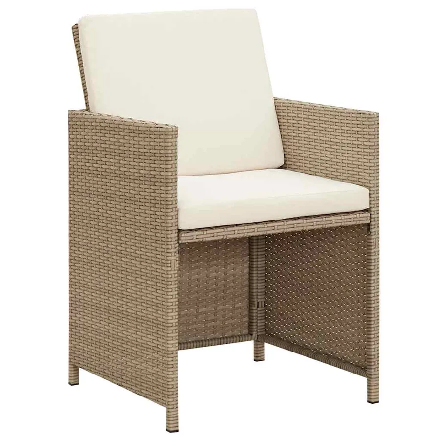 Ensemble à manger de jardin 3 pcs avec coussins Beige - 6