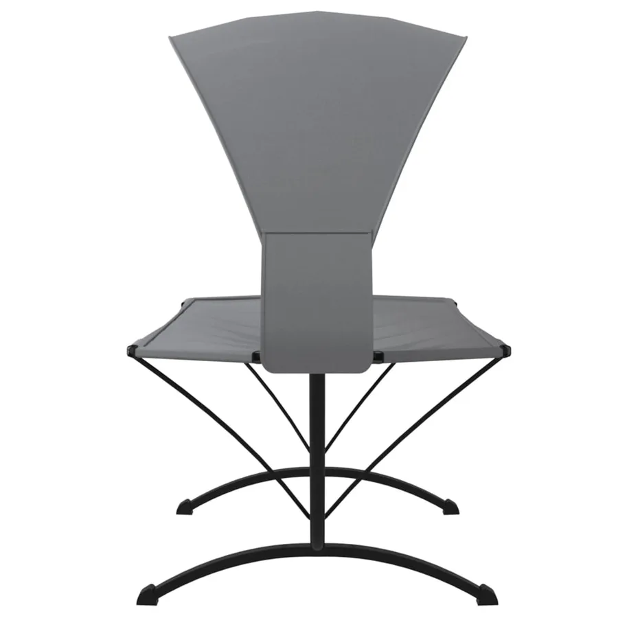 Lit de repos d'extérieur avec auvent Gris Acier et tissu Oxford - 4