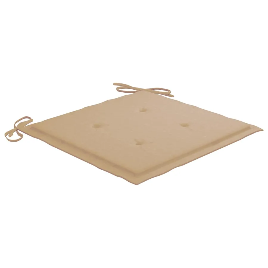 Ensemble à manger d'extérieur pliable avec coussin 3 pcs Teck - 10