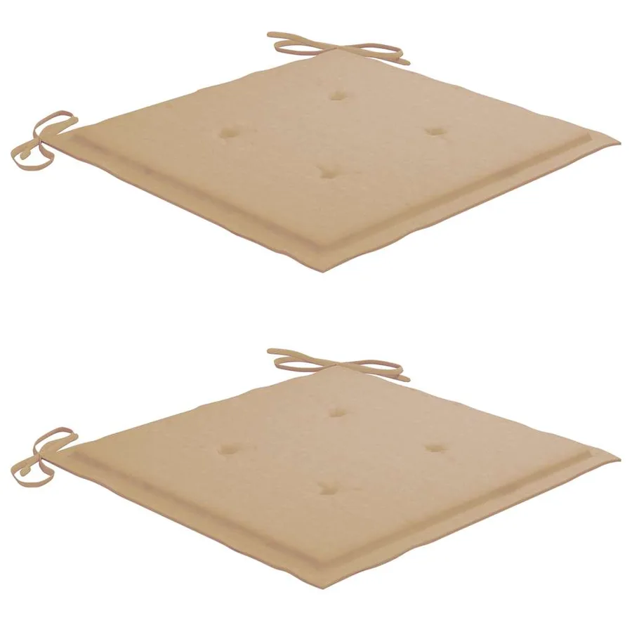 Ensemble à manger d'extérieur pliable avec coussin 3 pcs Teck - 7