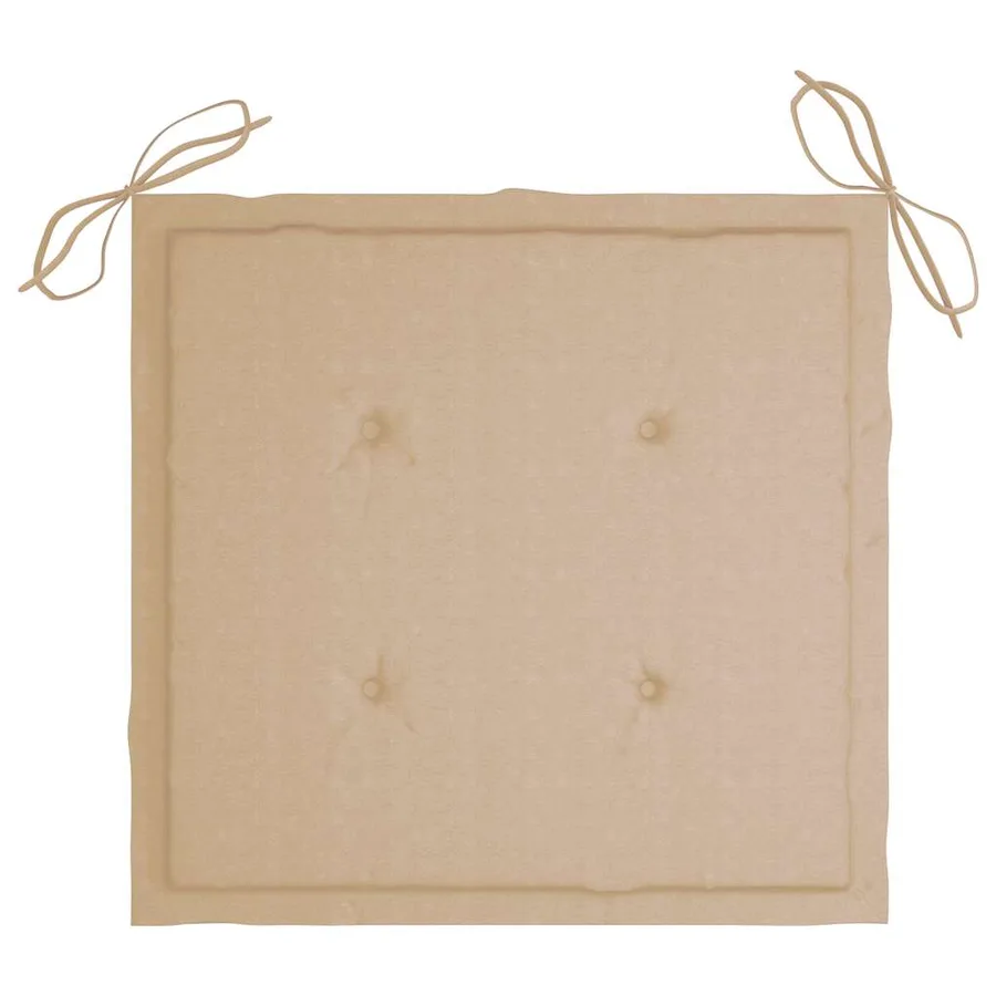 Ensemble à manger d'extérieur pliable avec coussin 3 pcs Teck - 8