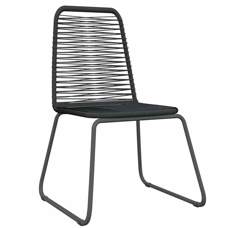 Ensemble à manger de jardin 3 pcs Noir - 5