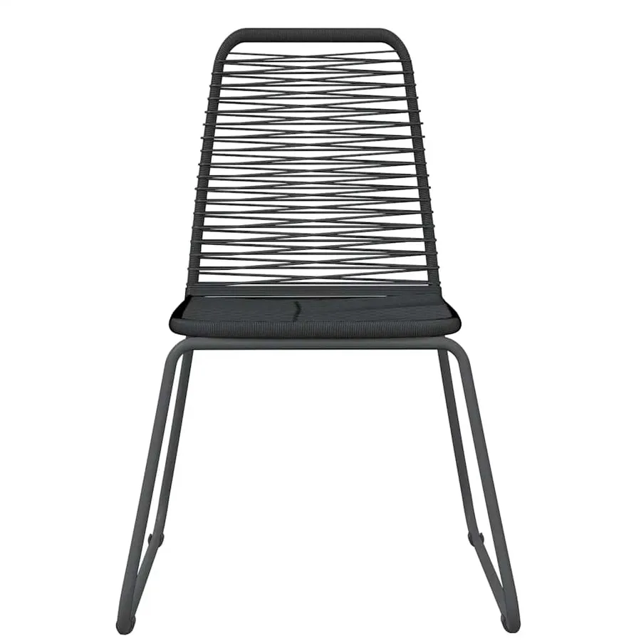 Ensemble à manger de jardin 3 pcs Noir - 6