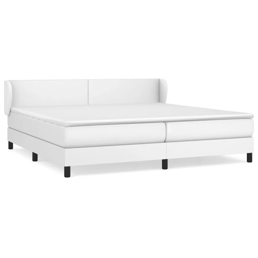 Sommier à lattes de lit avec matelas Blanc 200x200cm Similicuir - 2
