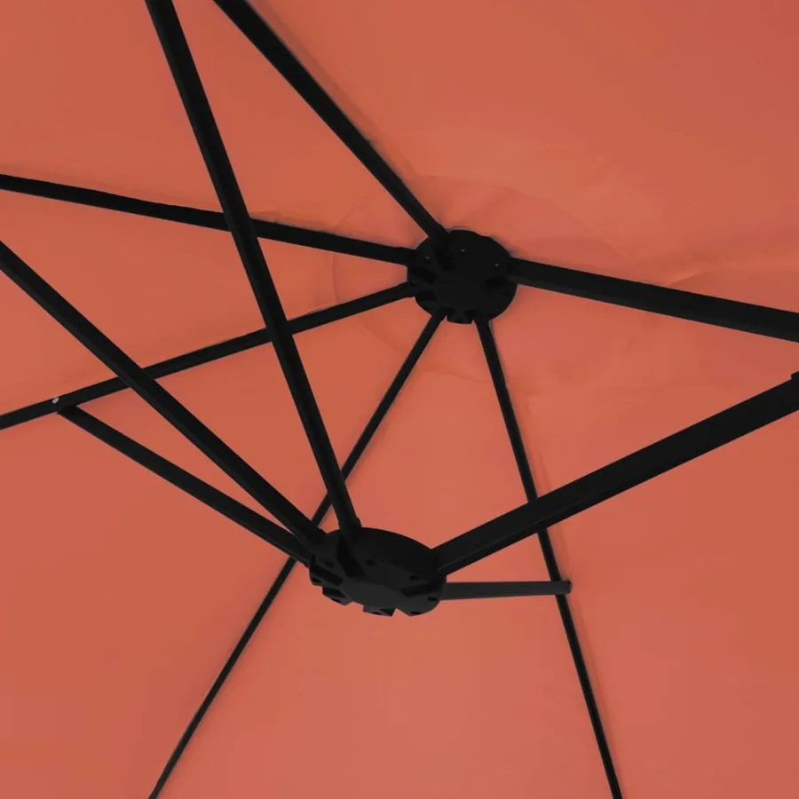 Parasol de jardin à double tête avec LED terre cuite 449x265 cm - 8