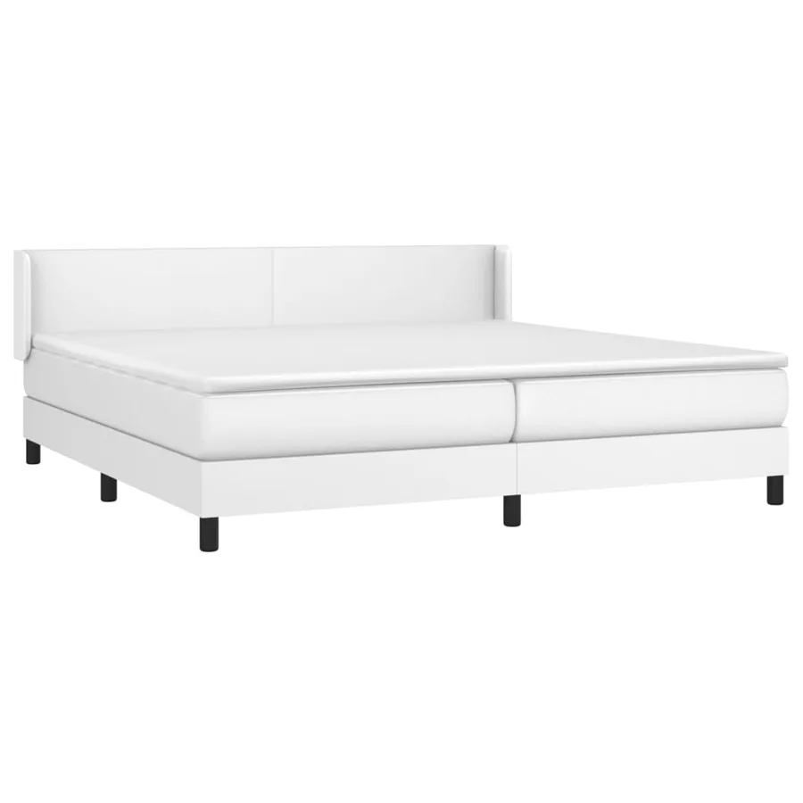 Sommier à lattes de lit avec matelas Blanc 200x200cm Similicuir - 3