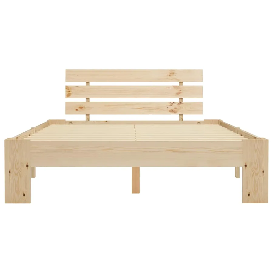 Cadre de lit sans matelas bois de pin massif 120x200 cm - 3