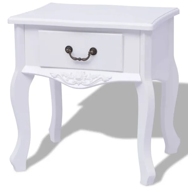 Table de chevet MDF Blanc