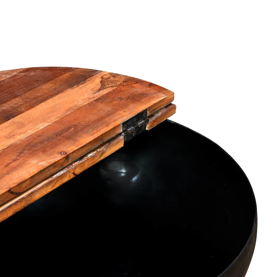 Ensemble de table basse 2pcs Bois récupération massif forme bol - 8