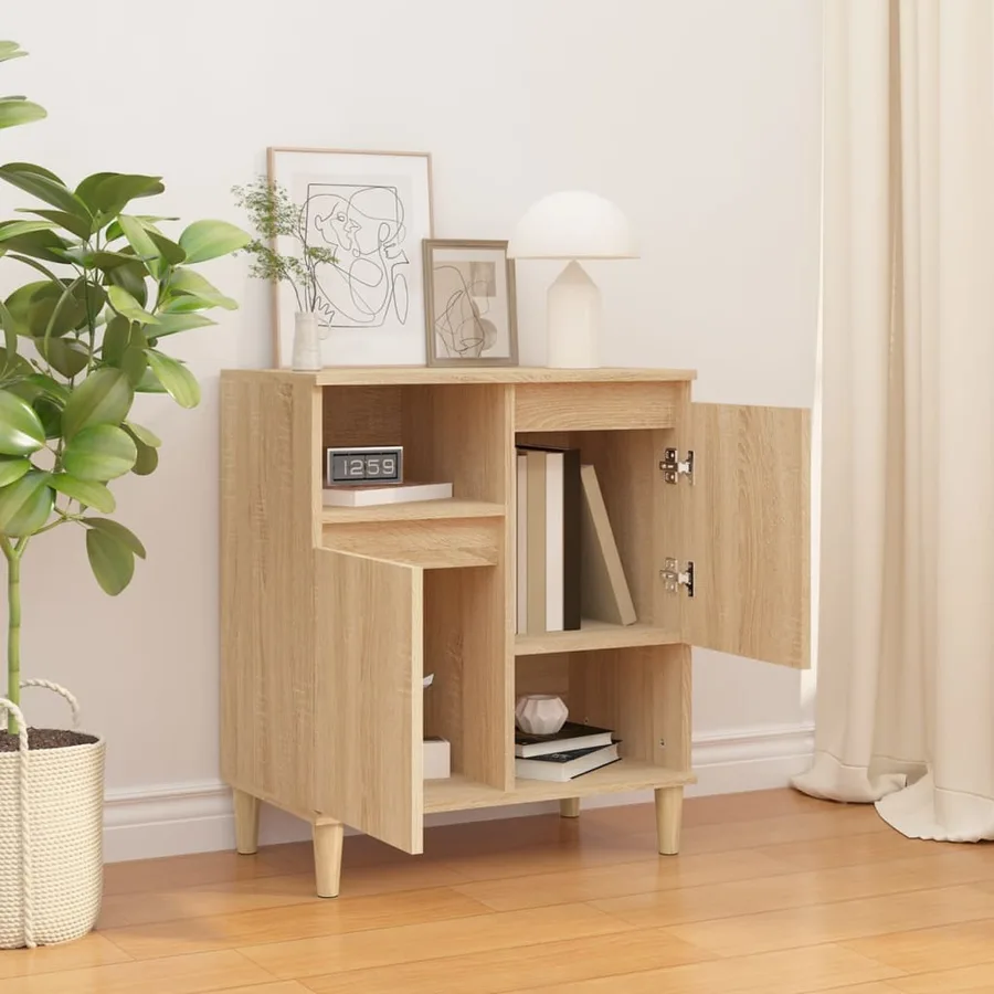 Buffet Chêne sonoma 60x35x70 cm Bois d'ingénierie - 3