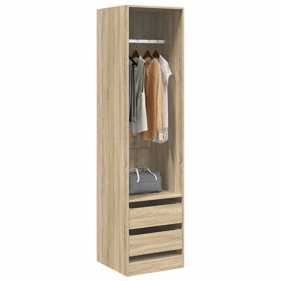 Garde-robe avec tiroirs Chêne sonoma Bois d'ingénierie - 3