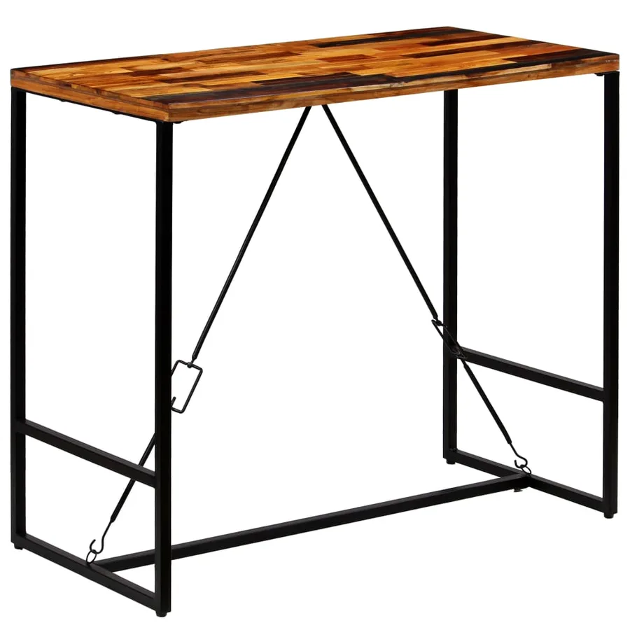 Table de bar Bois de récupération massif 120x60x106 cm - 11