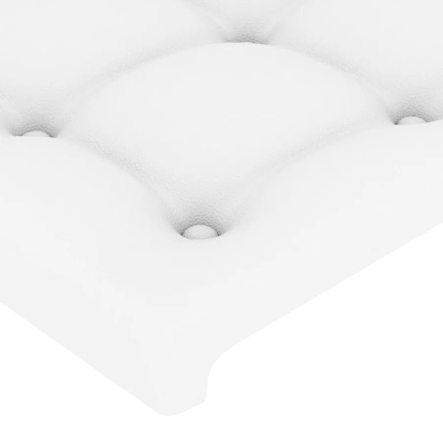Cadre de lit sans matelas blanc 200x200 cm similicuir - 10