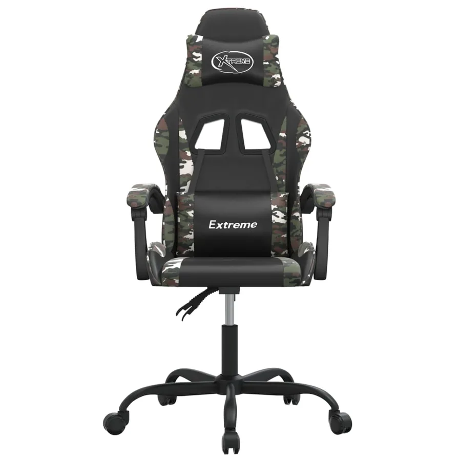 Chaise de jeu Noir et camouflage Similicuir - 3