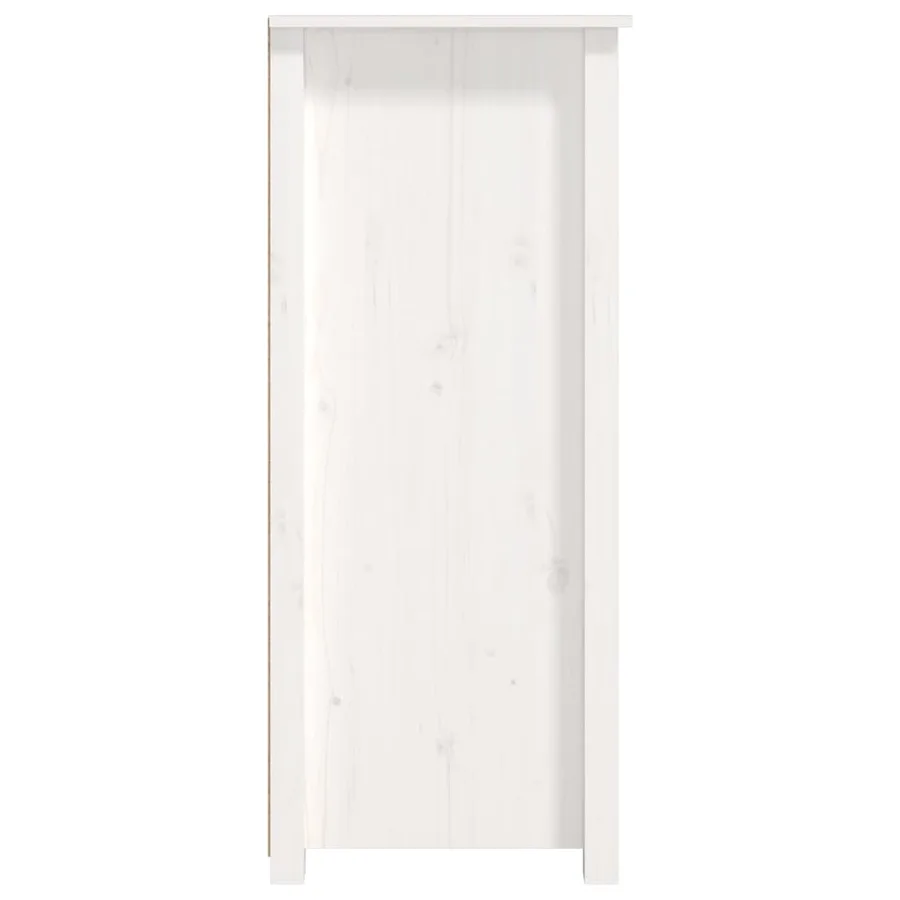 Buffet Blanc 83x41,5x100 cm Bois massif de pin - 7