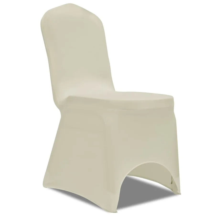 Housse de chaise extensible 4 pcs crème - 2